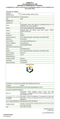 Trademark registration